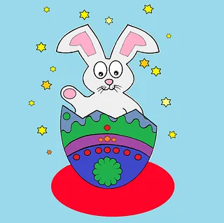 Påskehare i påskeæg